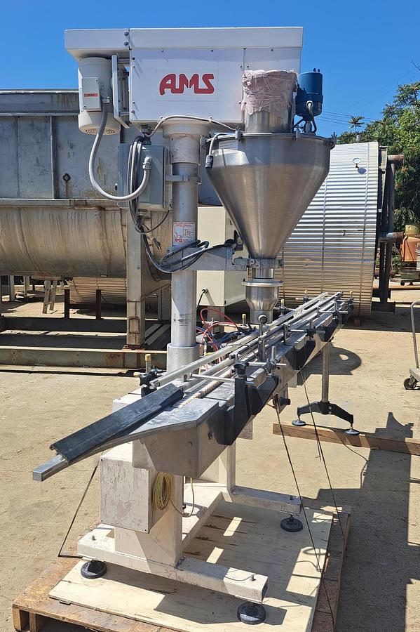 Used Filler, Auger, Inline, Single Head, AMS A-400, Stainless Steel, Automatic, #5991556