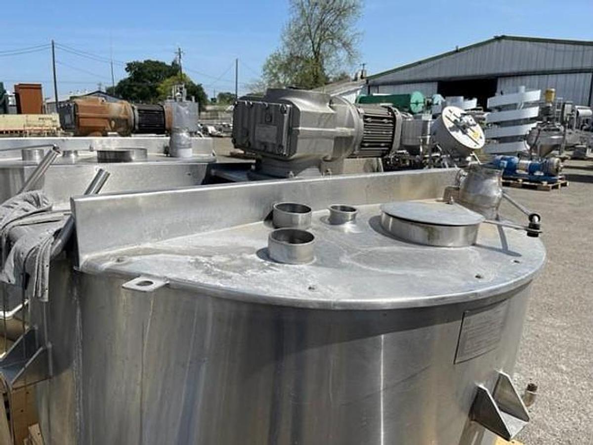 Used Tank, 300 Gallon, Stainless Steel, Jacketed, Scrape Surface Agitation, Mueller,#5991921