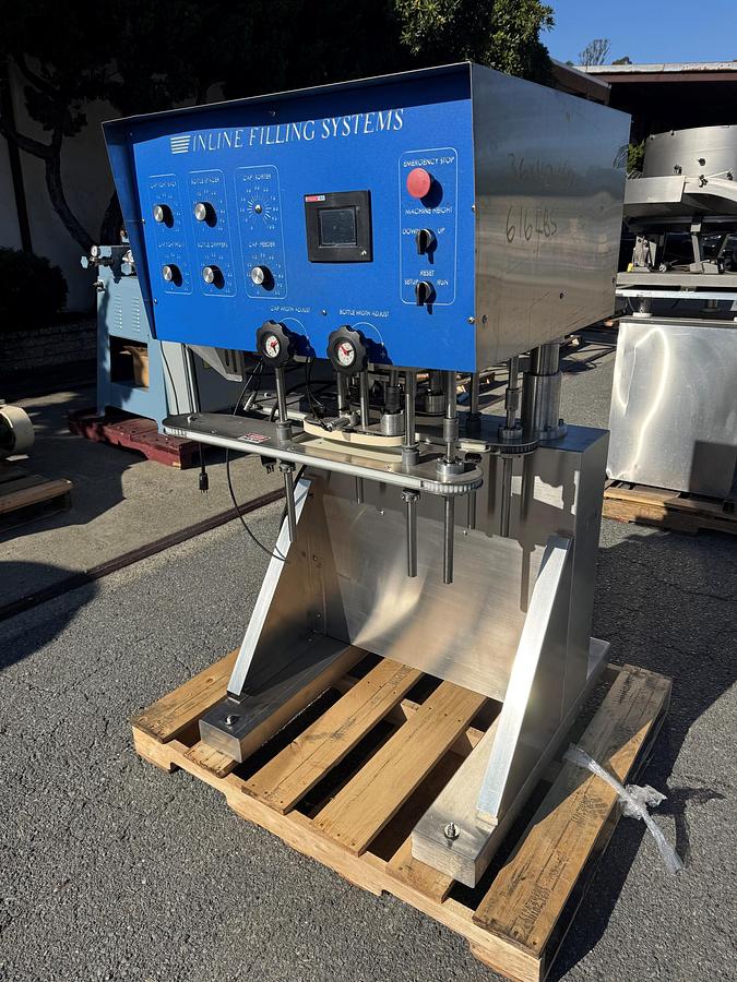 Used Jar Filling & Capping Line, Inline Filling Systems, Piston Filler, Capper & Cap Feeder, #5991602