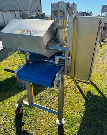 Used Slicer, Tip and Tail Cutter, Topper, F.I.R.M. Inc., 16" Wide Belt, 12" Blade - #5355506