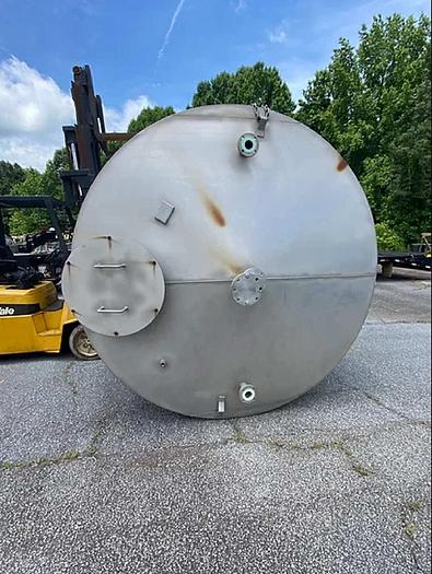 Used Stainless Steel 6,750 Gallon Storage Tank, 9' dia. x 15-1/2'