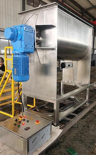 Used New 25 Cubic Foot Stainless Steel Ribbon Mixer, 7 HP