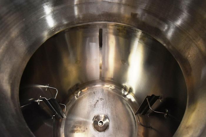 Used Tank, 100 Gallon, 316 Stainless Steel, Agitated, Pressure Vessel, Mueller #5991056