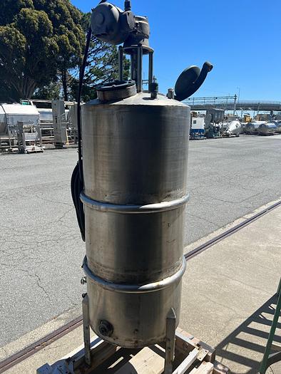 Used Tank, 100 Gallon, Stainless Steel, Agitated, Dish Bottom #S745084