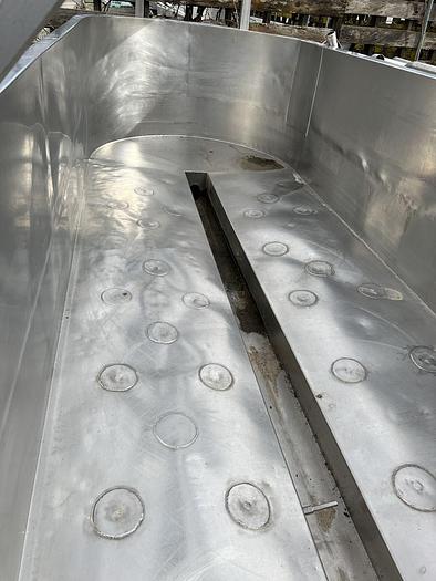 Used 1,000 Gallon Round-End S/S Cheese Vat with Bottom Jacket and Agitator