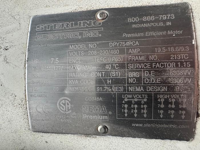 Used Pump, Positive, Waukesha, Model 130, 7.5 HP, 3” In/Out, #5991152