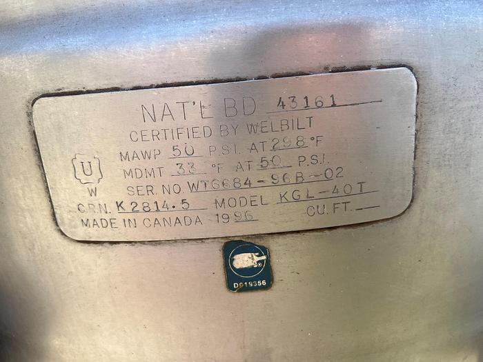 Used Kettle, 40 Gallon, S/st, Jkt, Cleveland, Gas, Tilt #C745219