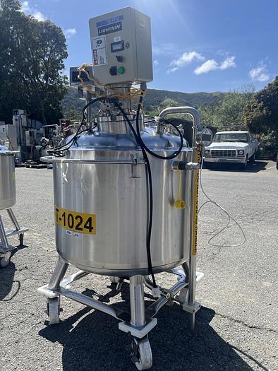 Used Reactor, 80 Gallon (300 Liters), 316L Stainless Steel, Jacketed, 45 PSI Internal, Agitated #S745439