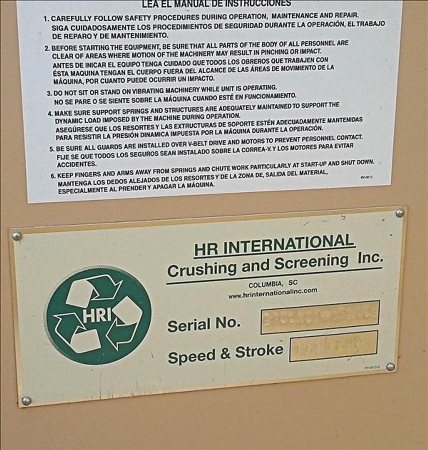 Used Feeder, Vibratory, Grizzly Feeder 60” x 30’, Steel, HR International, 100 HP #5991379