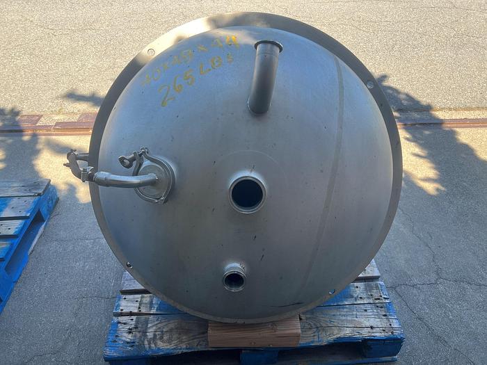 Used Hopper, 10 Cubic Feet, Stainless Steel, Cone Bottom, Tri-Clamp