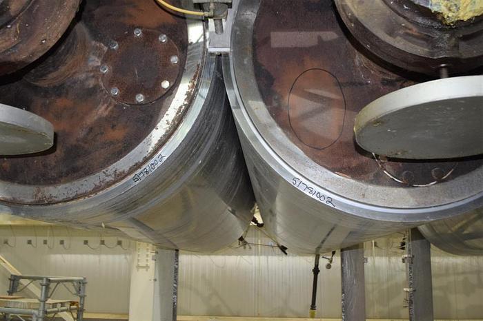 Used Dryer, Drum, Double, 42" x 120", Chrome, Blaw Knox, 160 PSI #D745512