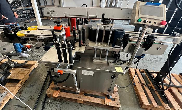 Used Labeler, Pressure Sensitive, Front & Back, Top Hold Down Belt #S745284