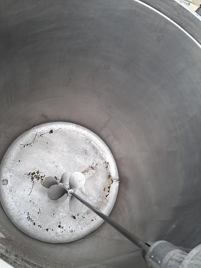 Used Tank, 800-Gallon, Stainless Steel, Agitated, MIX-MOR Mixer #5991290