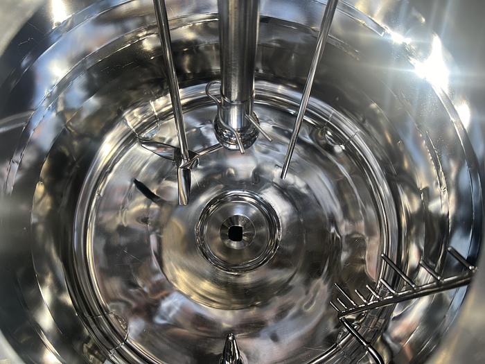 Used Reactor, 65 Gallon (250 Liters), 316L Stainless Steel, Jacketed, Agitated #S745444