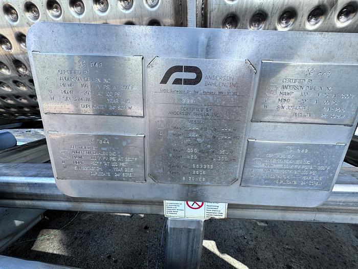 Used Holoflite, 24" X 20', Dual Screw, 316L Stainless Steel, 100 PSI #5990962