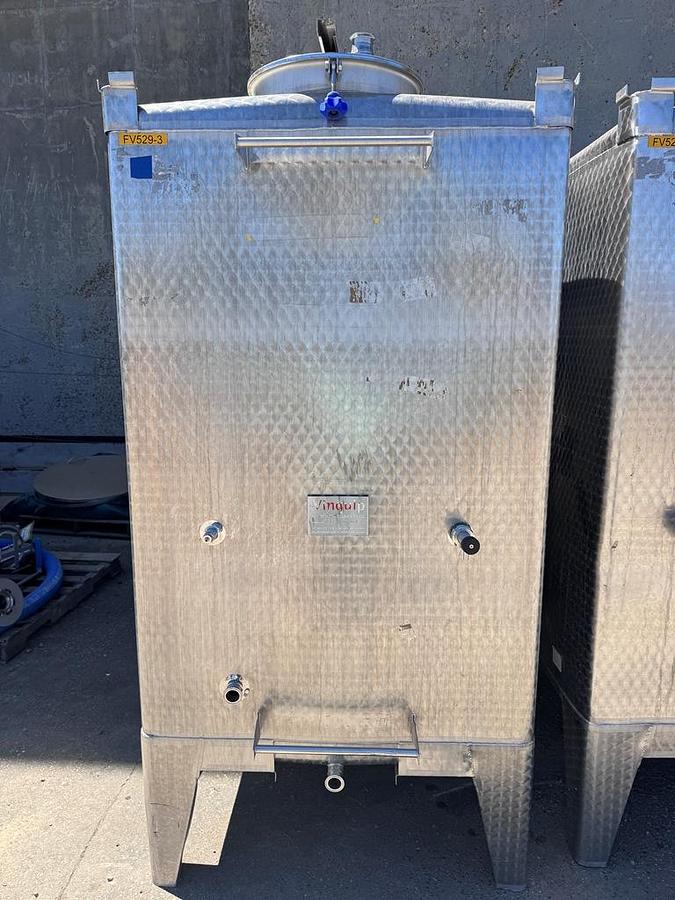 Used Tank, 529 Gallon, Stainless Steel Tote Tank, 48" x 48" Qty. - 4, #5991808