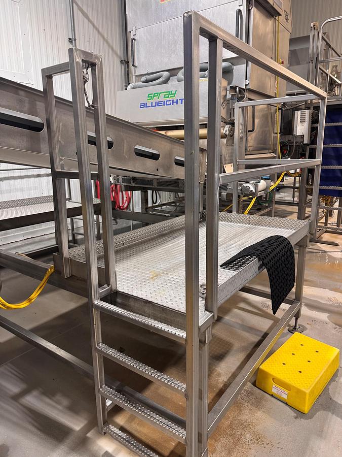 Used Conveyor, Belt, 48" Wide x 8' Long, Stainless Steel, Inspection, 5992001