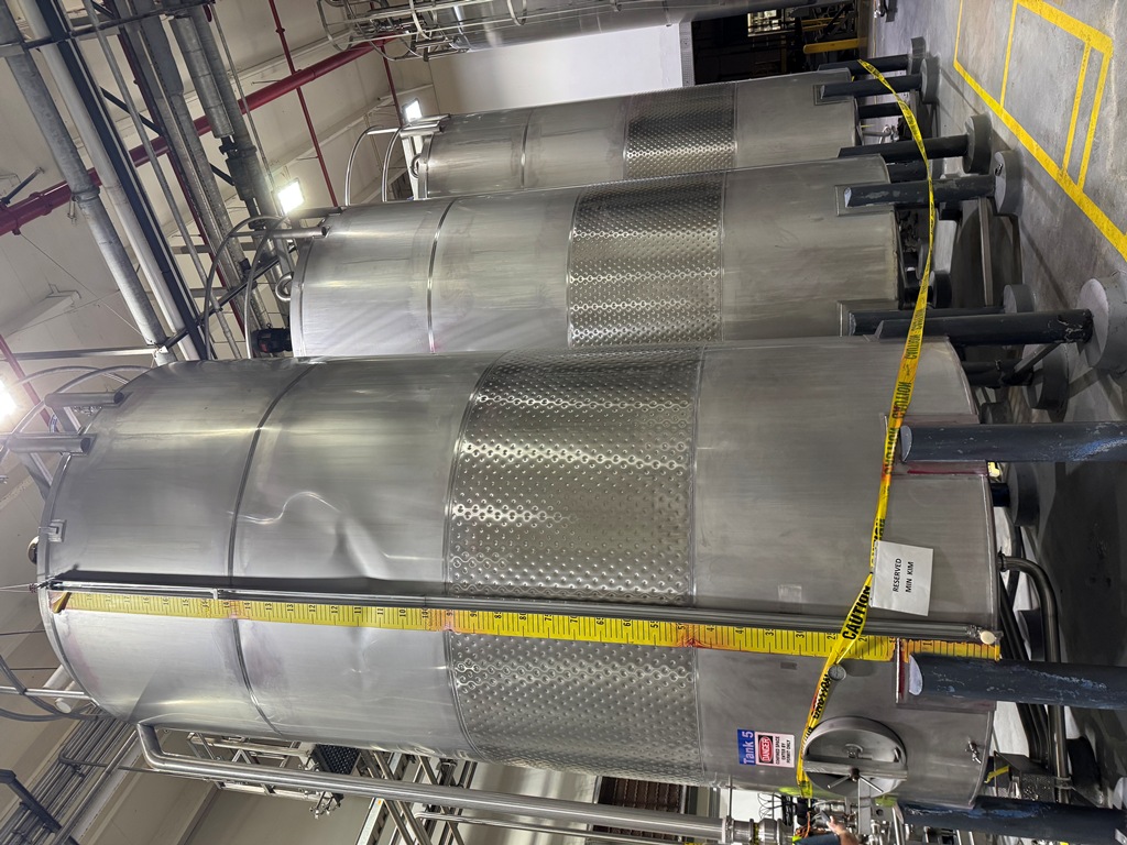 Used Tank, 6,000 Gallon, Dimple Jacketed, Agitated, Stainless Steel, Qty 3, #5991623