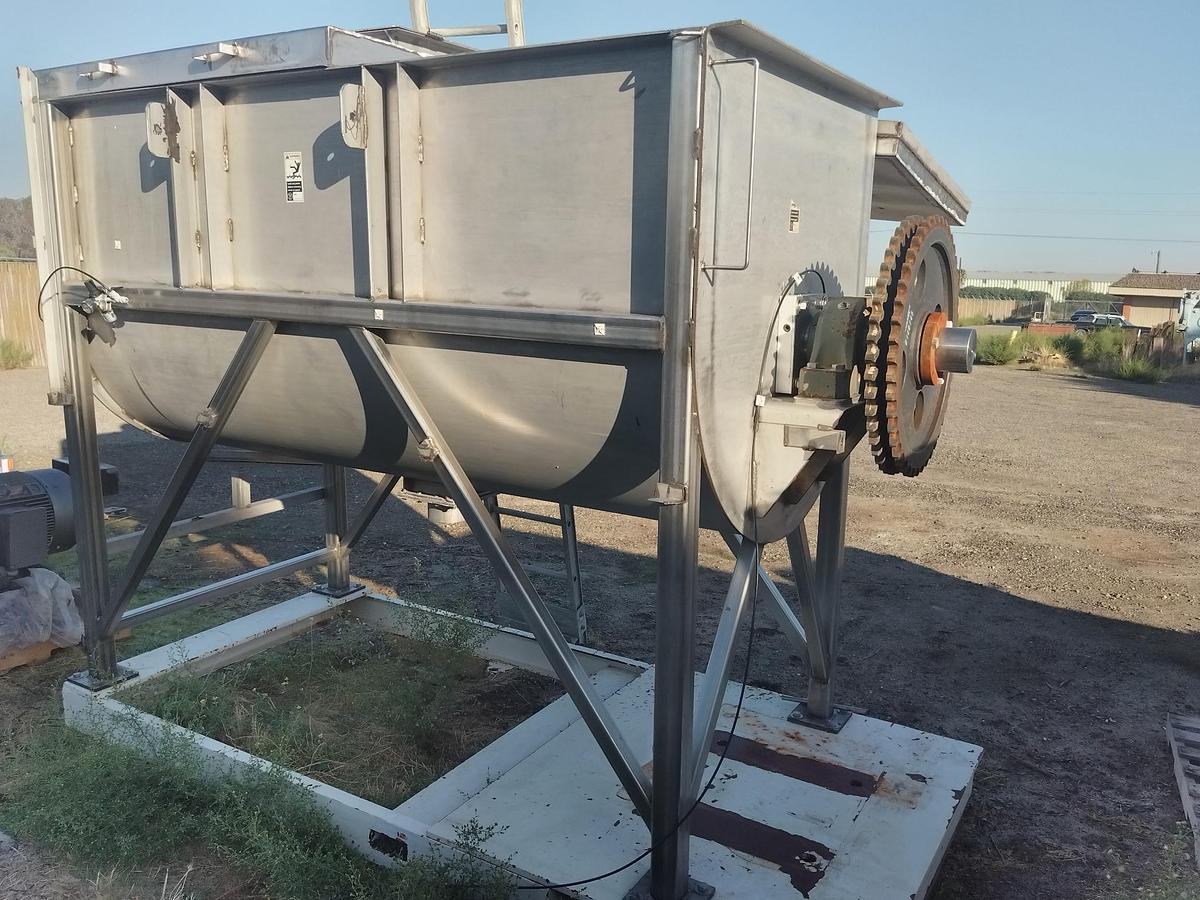 Used Mixer, Ribbon, 90 CF, 316L Stainless Steel, Austin Mac Inc, 50 HP, #5991352