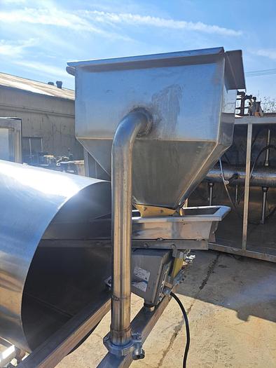 Used Seasoning Drum, 24" x 84", Stainless Steel, Dry & Liquid Application - #5363100