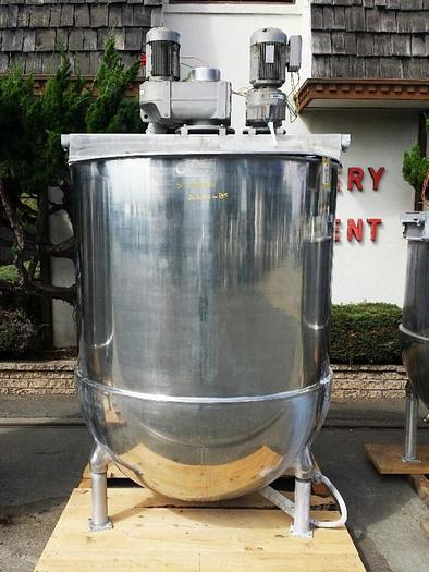 Used Kettle, 750 Gallon, S/St, Jkt, Dbl Agit, Groen, Scraper