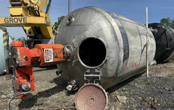Used Reactor, 2500 Gallon, 316 Stainless Steel, 100 PSI 450 degrees Fahrenheit , Lee Industries #5762945