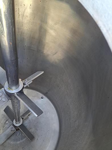 Used Tank, 500 Gallon, Stainless Steel, Jacket, Agitated, Crepaco #5991236