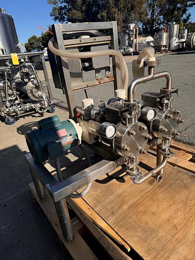 Used Pump, Metering, Dual-Pump, 1/2 HP, Stainless Steel, Bran & Lubbe, #5991177