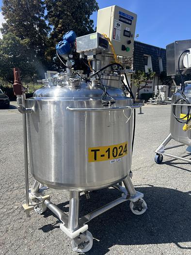 Used Reactor, 80 Gallon (300 Liters), 316L Stainless Steel, Jacketed, 45 PSI Internal, Agitated #S745439