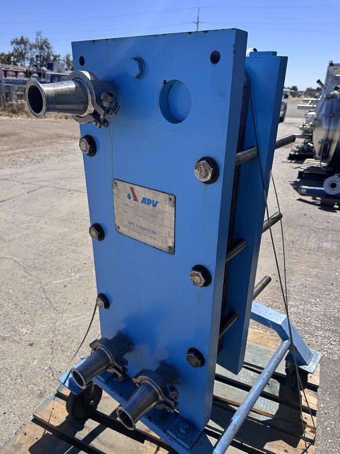 Used Heat Exchanger, Plate, 120 SF, Alfa Laval, Stainless Steel, Portable, 12" x 32" , #5991810