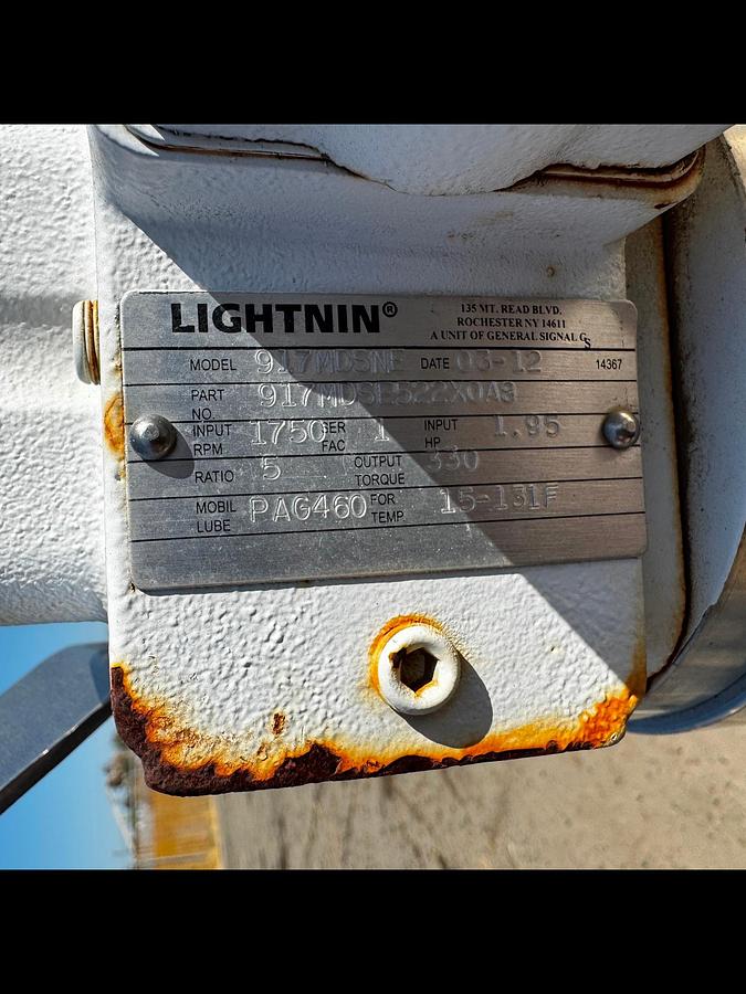 Used Tank, 198 Gallon (750 Liter), Agitated, 316 Stainless Steel, 15 PSI, Lee Industries, #5991486