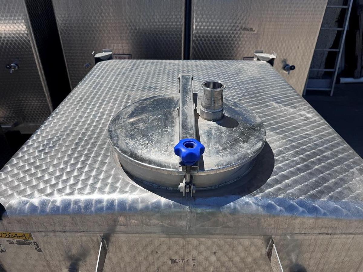 Used Tank, 264 Gallon, Tote, Stainless Steel, 41" x 47" x 32",  Wine storage, Qty. - 2, #5991809