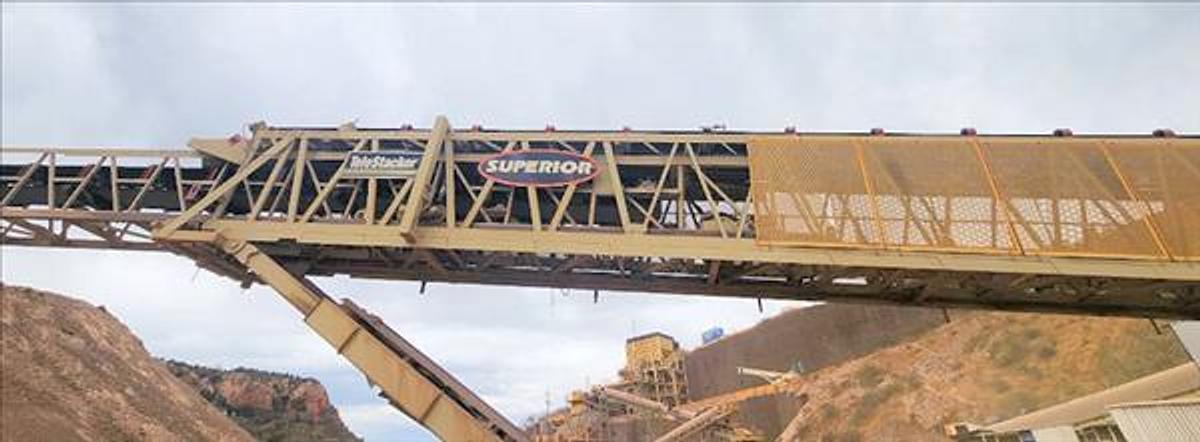 Used Conveyor, Belt, 30” x 170’, Stacker, Superior #5991380