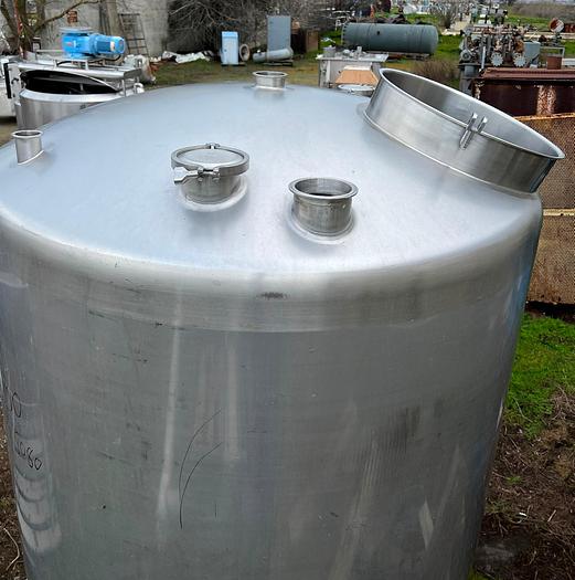 Used Tank, 525 Gallon, S/St, Sprinkman, Dish Top, Cone Bottom #S744972
