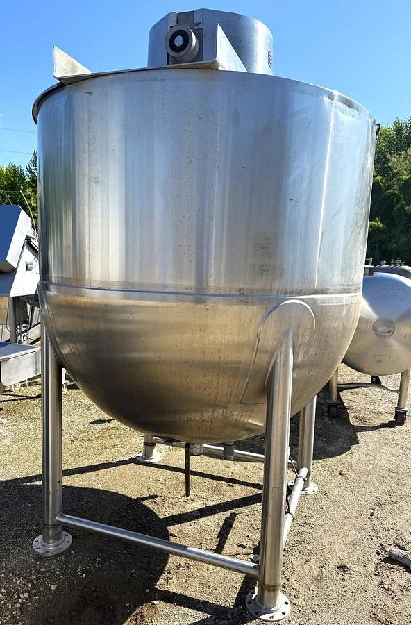 Used Kettle, 1,000 Gallon, Stainless Steel, Double Motion, Jacketed, Lee, 150 PSI, #5991834