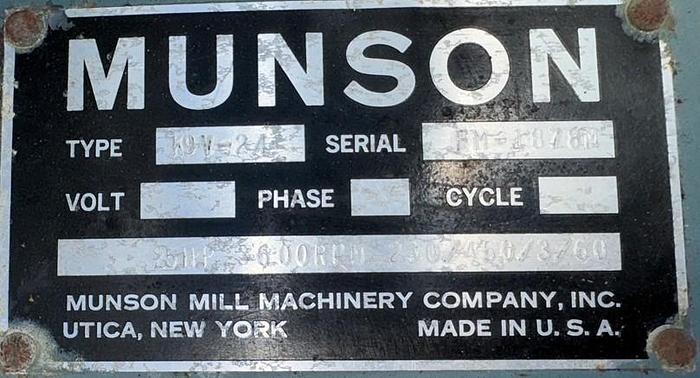 Used Mill, Attrition, 24", Munson, Mdl K9V-24, 25 HP, #5762897