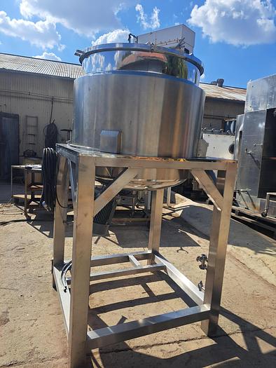 Used Tank, 160 Gallon, Mixing, 316 Stainless Steel, Jacketed #5991162