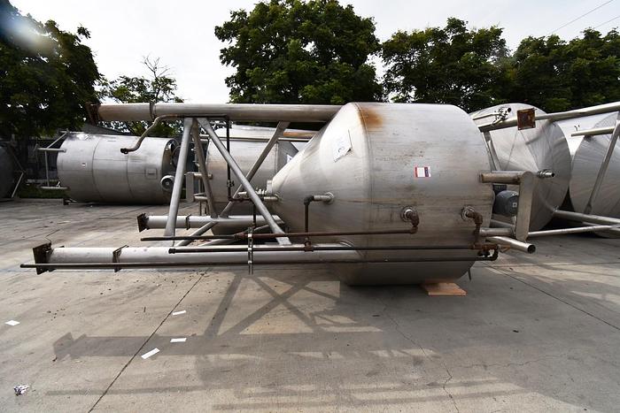 Used Tank, 1,700 Gallon, 316 Stainless Steel, Jacketed, Double Agitation, #5990995