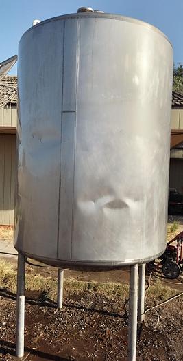 Used Tank, 850 Gallon, Stainless Steel, Jacketed, Agitated, CE Howard - #S745267