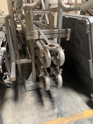 Used Heat Exchanger, Tube-in-Tube, 3" Diameter, Stainless Steel, 8-Pass, #5762676