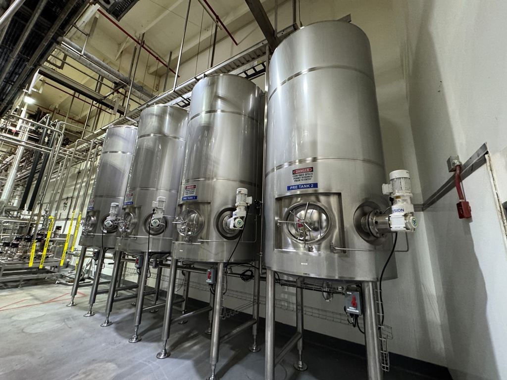 Used Tea Blending & Brewing, GEA, Brew Vessels, Blend Tanks, Valve Matrix, (3) Tank CIP System, #5991625