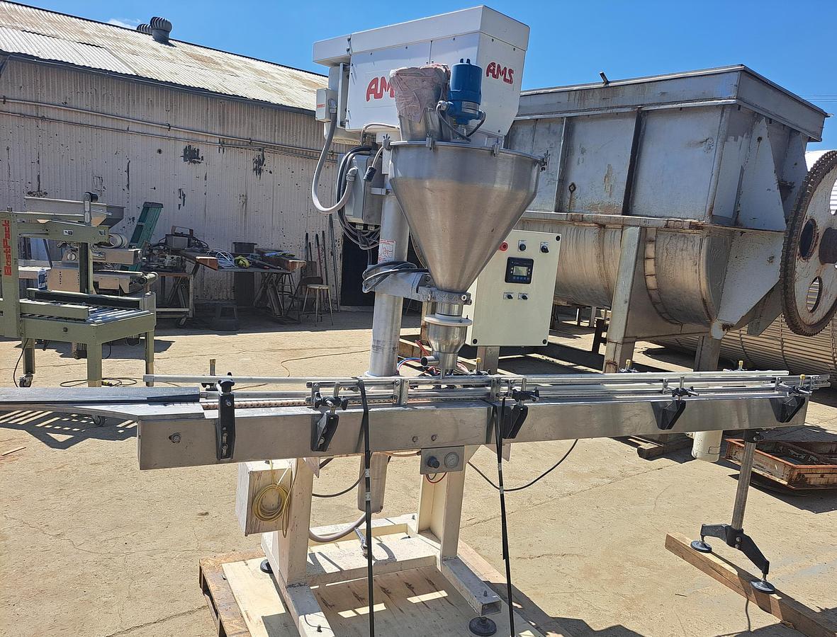 Used Filler, Auger, Inline, Single Head, AMS A-400, Stainless Steel, Automatic, #5991556