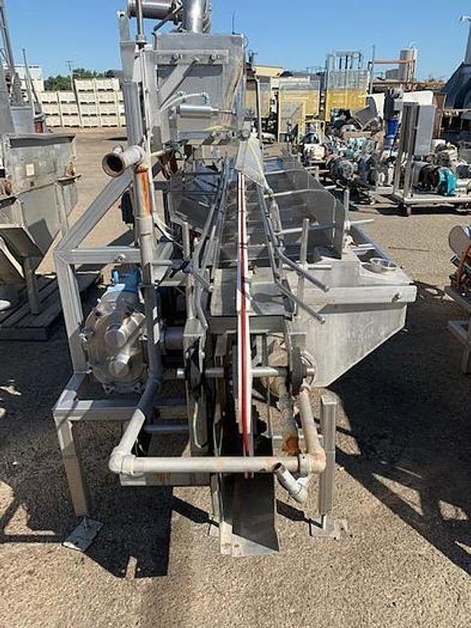 Used Briner, Overflow, Stainless Steel, 12 feet, Volta Belt Conveyor, Waukesha 130 U1 Pump, #5991929