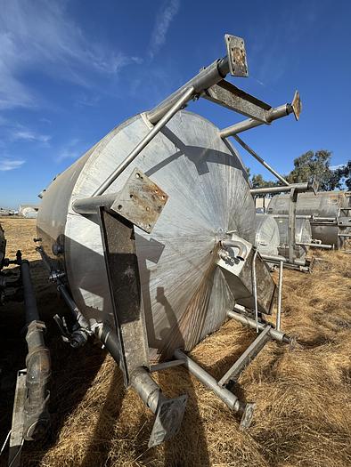 Used Tank, 6,000 Gallon, 316 Stainless Steel, Jacket, Double Agitation, #5991012