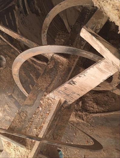 Used Mixer, Ribbon, 400 CF, Stainless Steel, American Process Systems, 25 HP - #4908271