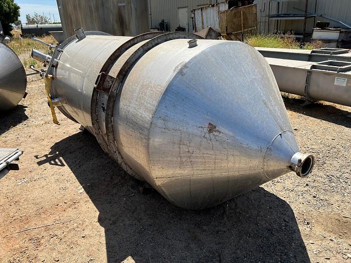 Used Tank, 800 Gallon, 316 Stainless, L&A, Cone Bottom #S745058