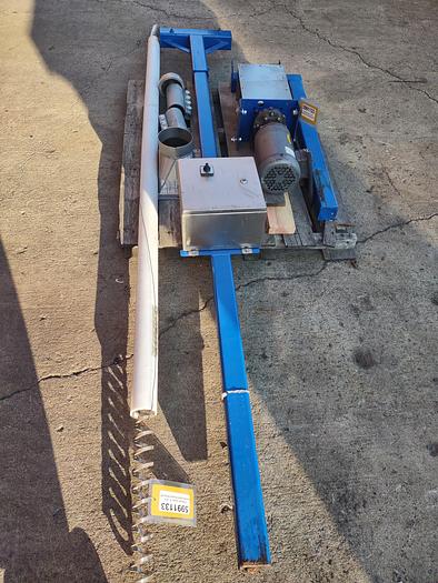 Used Conveyor, Screw, 3" x 8.5', Stainless Steel, Flexicon, #5991133