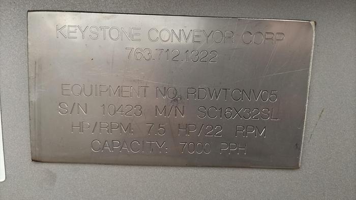 Used Stainless Steel 16" x 36' Long Shaftless Screw Conveyors