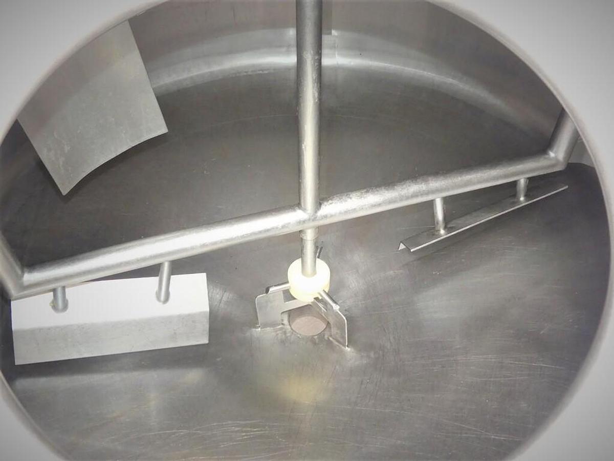 Used Tank, 200 Gallon, Stainless Steel, Agitated, Crepaco, Side & Bottom Sweep Agitation, #5991727