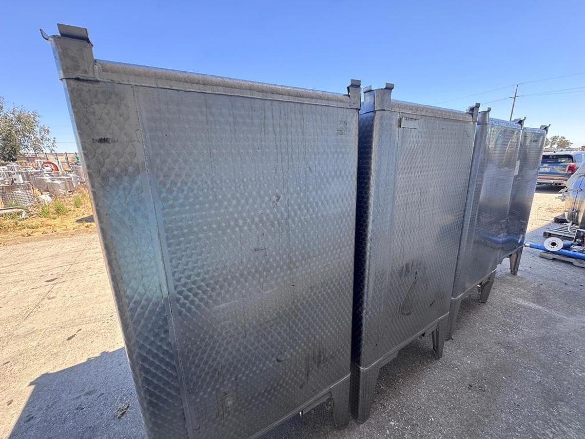 Used Tank, 529 Gallon, Stainless Steel Tote Tank, 48" x 48" Qty. - 4, #5991808